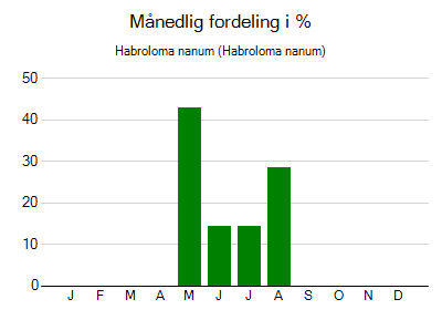 Habroloma nanum - månedlig fordeling