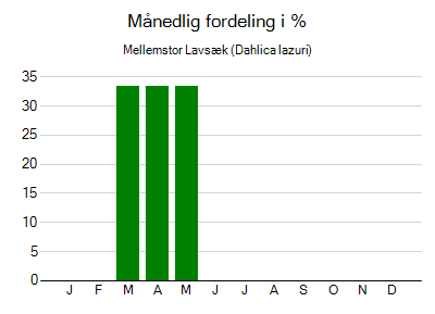 Mellemstor Lavsæk - månedlig fordeling