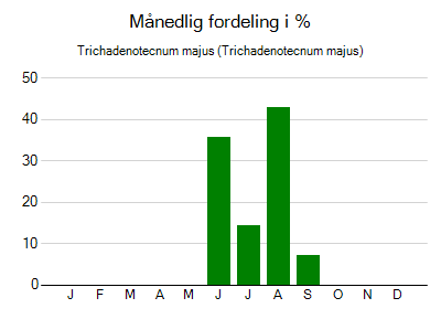 Trichadenotecnum majus - månedlig fordeling