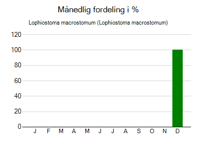 Lophiostoma macrostomum - månedlig fordeling