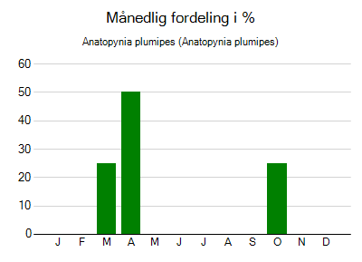 Anatopynia plumipes - månedlig fordeling