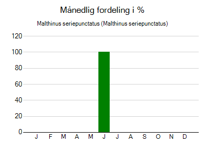 Malthinus seriepunctatus - månedlig fordeling