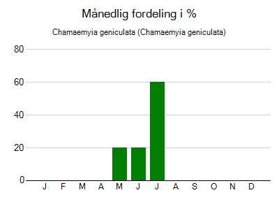 Chamaemyia geniculata - månedlig fordeling