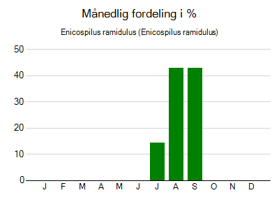 Enicospilus ramidulus - månedlig fordeling