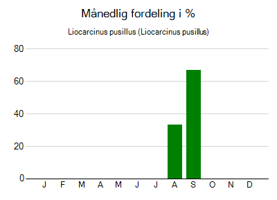 Liocarcinus pusillus - månedlig fordeling