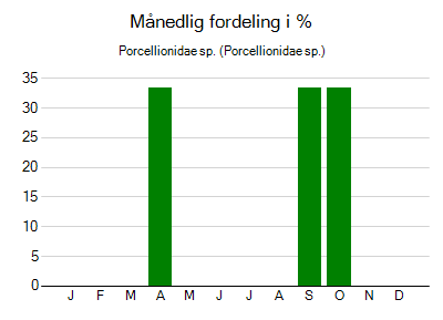 Porcellionidae sp. - månedlig fordeling