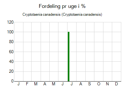 Cryptotaenia canadensis - ugentlig fordeling