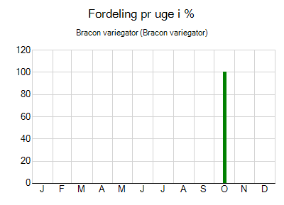 Bracon variegator - ugentlig fordeling