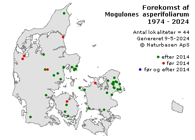 Mogulones asperifoliarum - udbredelseskort