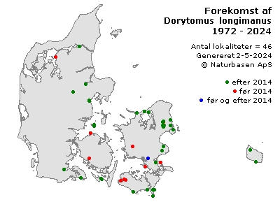 Dorytomus longimanus - udbredelseskort