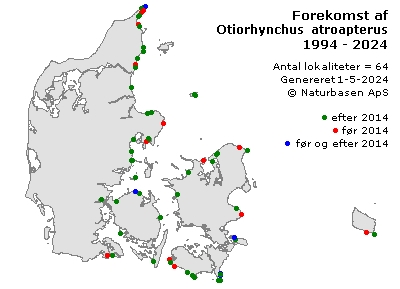 Otiorhynchus atroapterus - udbredelseskort