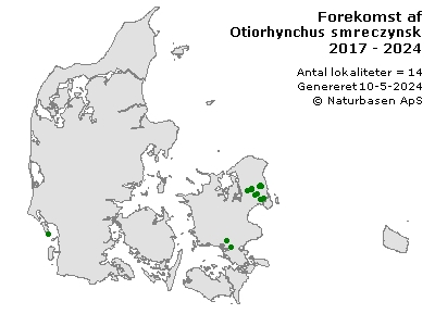 Otiorhynchus smreczynskii - udbredelseskort