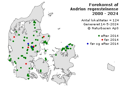 Andrion regensteinense - udbredelseskort