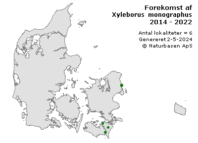 Xyleborus monographus - udbredelseskort