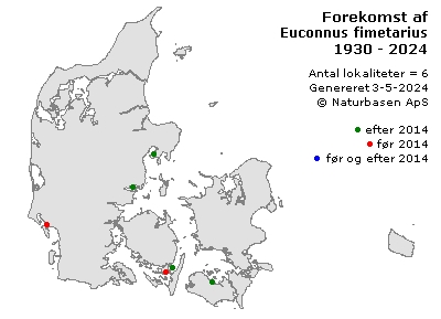 Euconnus fimetarius - udbredelseskort