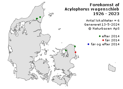 Acylophorus wagenschieberi - udbredelseskort
