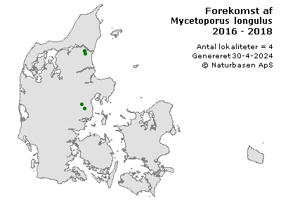 Mycetoporus longulus - udbredelseskort