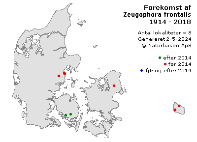 Zeugophora frontalis - udbredelseskort