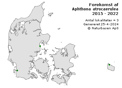 Aphthona atrocaerulea - udbredelseskort