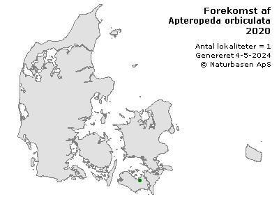 Apteropeda orbiculata - udbredelseskort