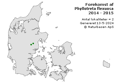 Phyllotreta flexuosa - udbredelseskort