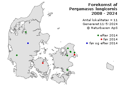 Pergamasus longicornis - udbredelseskort