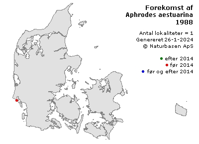 Aphrodes aestuarina - udbredelseskort
