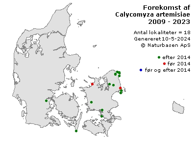 Calycomyza artemisiae - udbredelseskort
