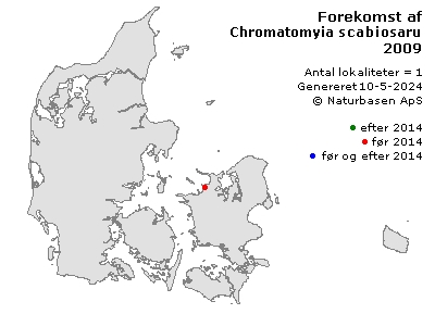 Chromatomyia scabiosarum - udbredelseskort