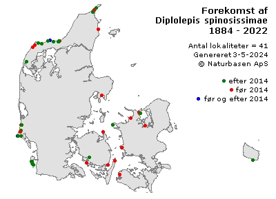 Diplolepis spinosissimae - udbredelseskort