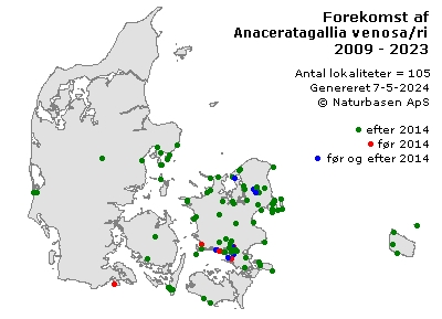 Anaceratagallia venosa/ribauti - udbredelseskort