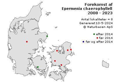 Epermenia chaerophyllella - udbredelseskort
