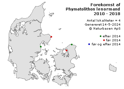 Phymatolithon lenormandii - udbredelseskort
