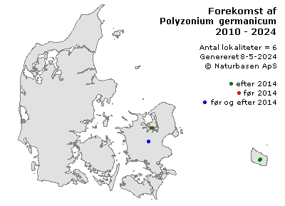 Polyzonium germanicum - udbredelseskort