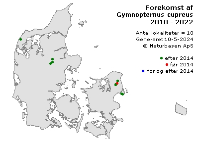 Gymnopternus cupreus - udbredelseskort