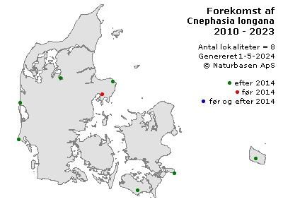 Cnephasia longana - udbredelseskort