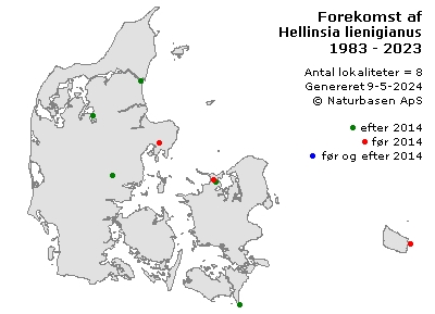 Hellinsia lienigianus - udbredelseskort