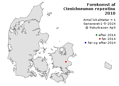 Ctenichneumon repentinus - udbredelseskort