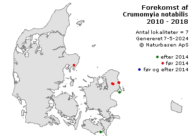 Crumomyia notabilis - udbredelseskort