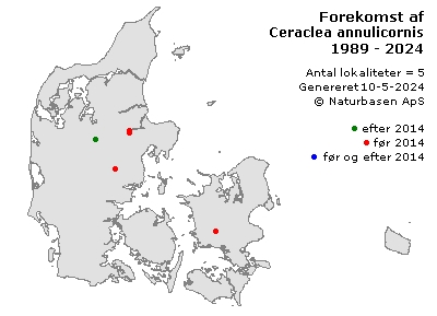 Ceraclea annulicornis - udbredelseskort