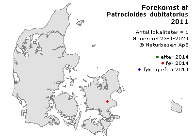 Patrocloides dubitatorius - udbredelseskort