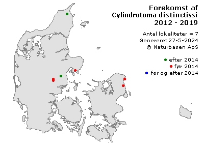 Cylindrotoma distinctissima - udbredelseskort