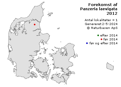 Panzeria laevigata - udbredelseskort