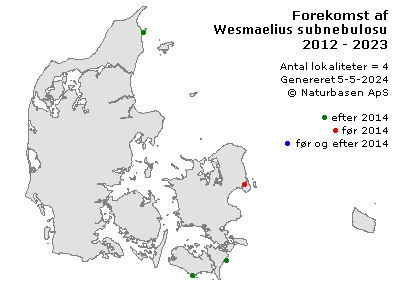 Wesmaelius subnebulosus - udbredelseskort