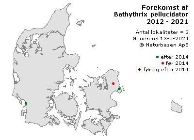 Bathythrix pellucidator - udbredelseskort