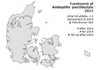 Amblyptilia punctidactyla - udbredelseskort