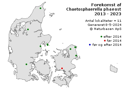 Chaetosphaerella phaeostroma - udbredelseskort