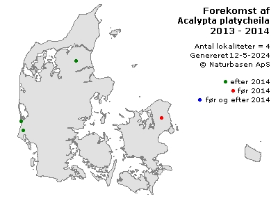 Acalypta platycheila - udbredelseskort