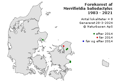 Merrifieldia baliodactylus - udbredelseskort