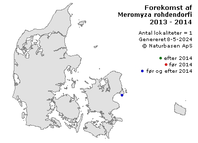 Meromyza rohdendorfi - udbredelseskort